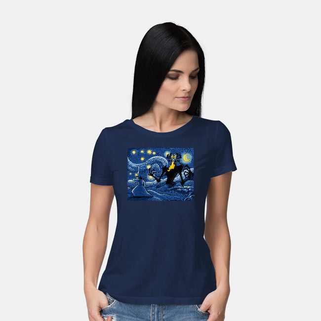 Starry Duel-Womens-Basic-Tee-daobiwan