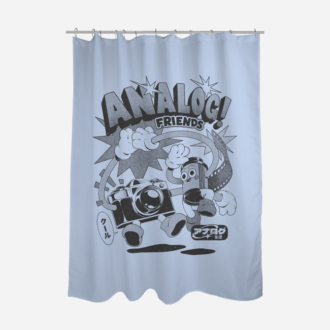 Analog Friends-None-Polyester-Shower Curtain-ilustrata