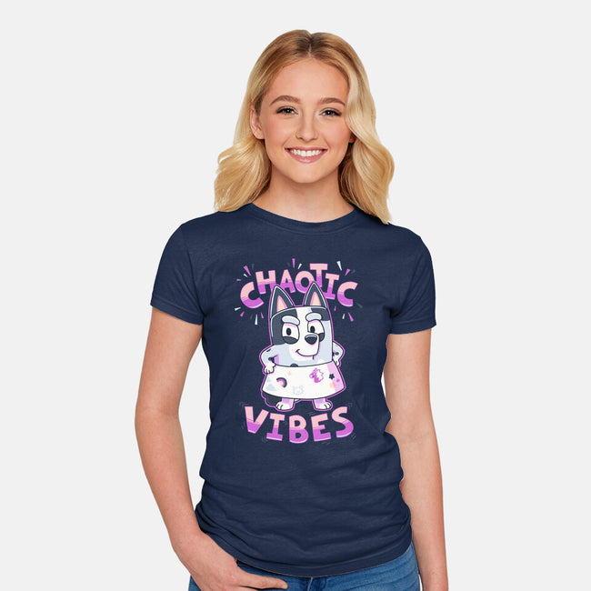 Chaotic Vibes-Womens-Fitted-Tee-Geekydog