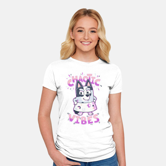 Chaotic Vibes-Womens-Fitted-Tee-Geekydog