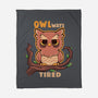 Owlways Tired-None-Fleece-Blanket-TechraNova