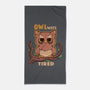 Owlways Tired-None-Beach-Towel-TechraNova