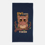 Owlways Tired-None-Beach-Towel-TechraNova