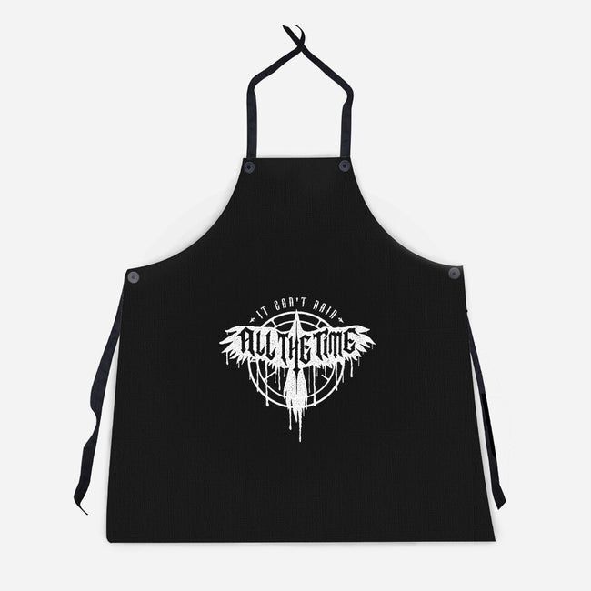 A Crow In The Rain-Unisex-Kitchen-Apron-demonigote