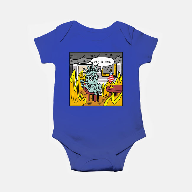 USA Is Fine-Baby-Basic-Onesie-demonigote