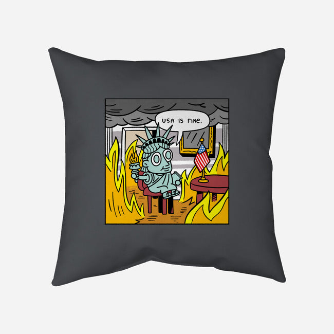 USA Is Fine-None-Removable Cover w Insert-Throw Pillow-demonigote