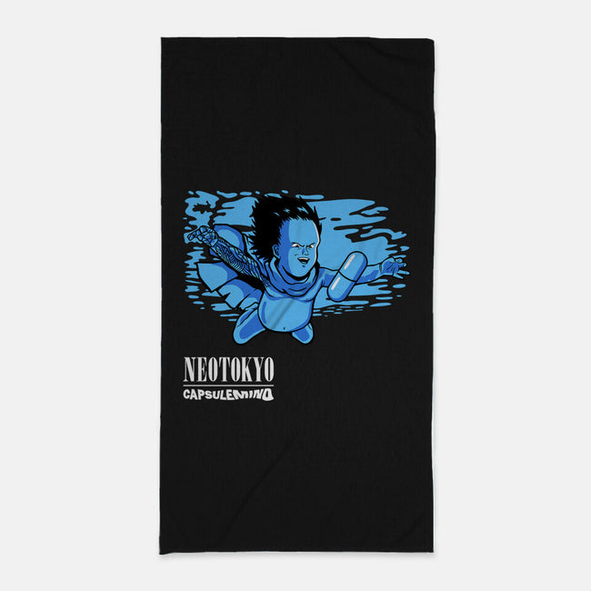 Neotokyo Capsulemind-None-Beach-Towel-demonigote