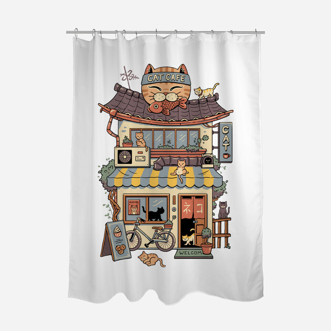 Cat Cafe-None-Polyester-Shower Curtain-vp021