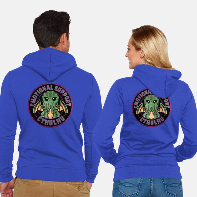 Emotional Support Cthulhu-Unisex-Zip-Up-Sweatshirt-fanfreak1