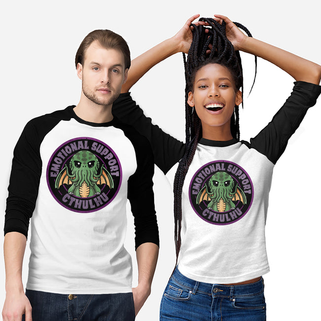 Emotional Support Cthulhu-Unisex-Baseball-Tee-fanfreak1