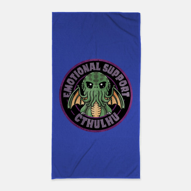 Emotional Support Cthulhu-None-Beach-Towel-fanfreak1