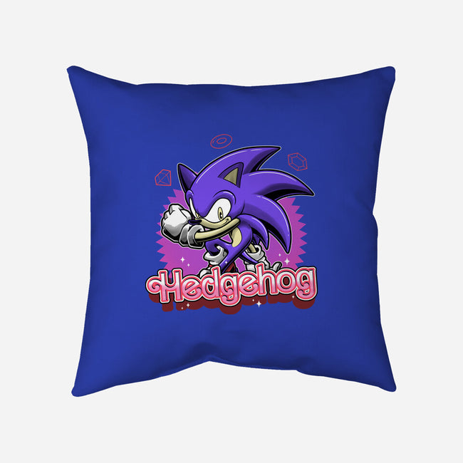 The Blue Hedgehog-None-Removable Cover-Throw Pillow-Astrobot Invention