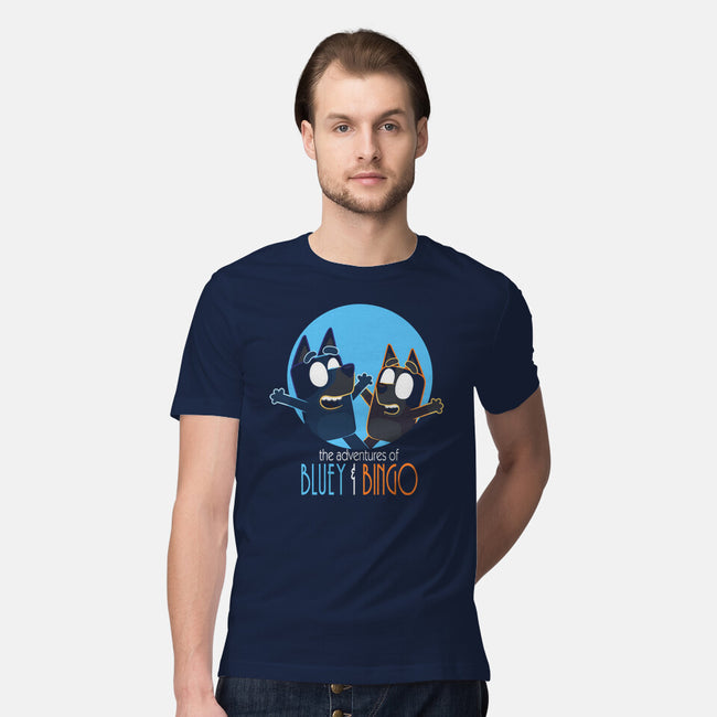 The Adventures Of Bluey And Bingo-Mens-Premium-Tee-jasesa