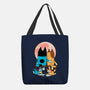 Heelers Gazing At The Moon-None-Basic Tote-Bag-jasesa