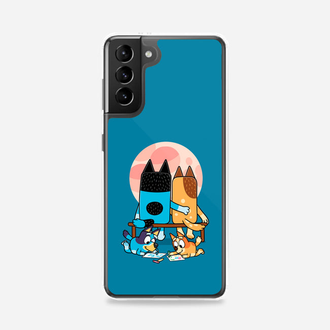 Heelers Gazing At The Moon-Samsung-Snap-Phone Case-jasesa