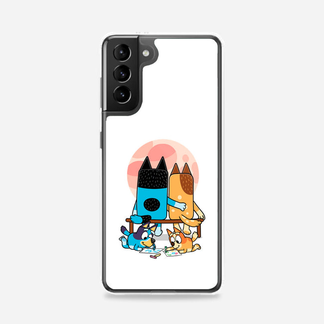 Heelers Gazing At The Moon-Samsung-Snap-Phone Case-jasesa