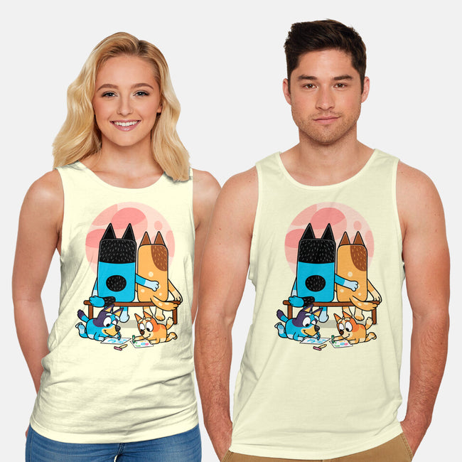 Heelers Gazing At The Moon-Unisex-Basic-Tank-jasesa