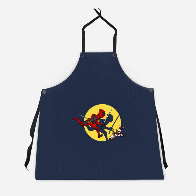 The Adventures Of Deadpool-Unisex-Kitchen-Apron-drbutler