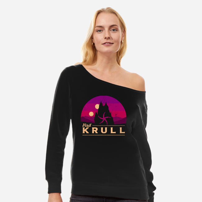 Visit Krull-Womens-Off Shoulder-Sweatshirt-sachpica