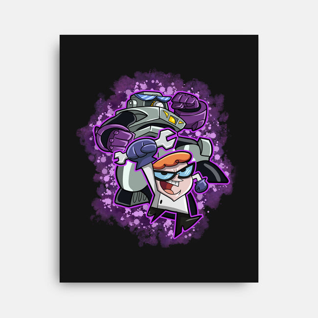 My Robot Battle-None-Stretched-Canvas-nickzzarto