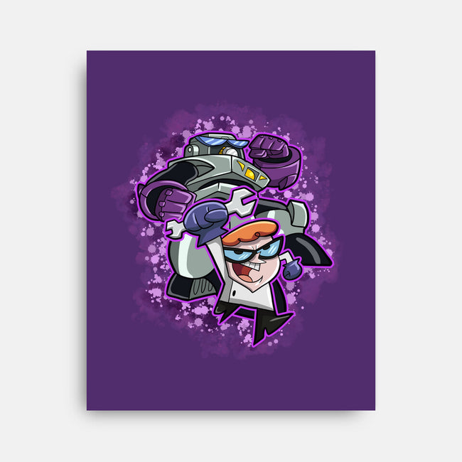 My Robot Battle-None-Stretched-Canvas-nickzzarto