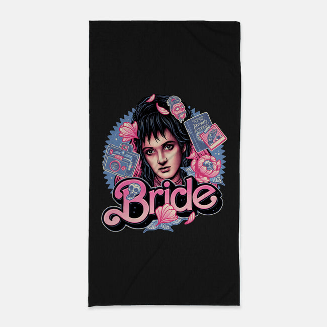 The Pink Bride-None-Beach-Towel-glitchygorilla