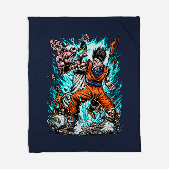 Gohan Vs Boo-None-Fleece-Blanket-Knegosfield