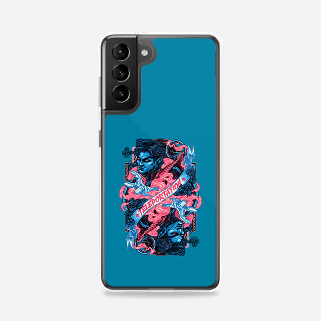 Teleportation Card-Samsung-Snap-Phone Case-glitchygorilla