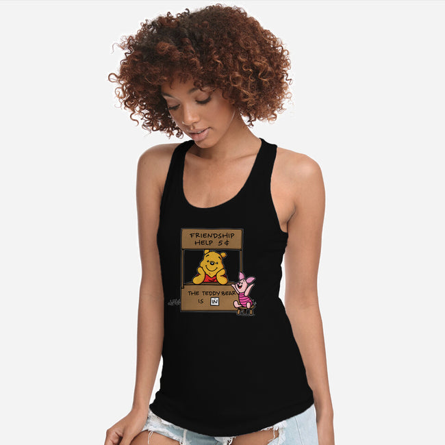 Friendship Help-Womens-Racerback-Tank-Barbadifuoco