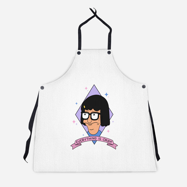 Everything Is Okay Face-Unisex-Kitchen-Apron-Alexhefe