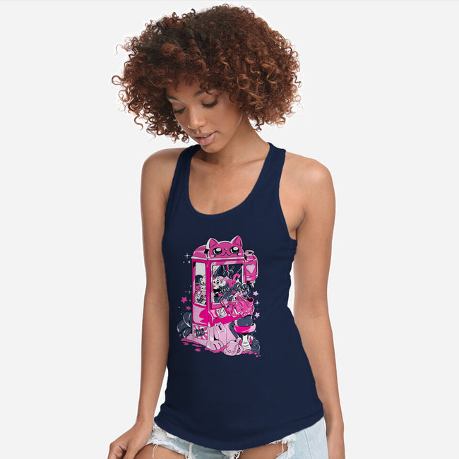 Cat Game-Womens-Racerback-Tank-yumie