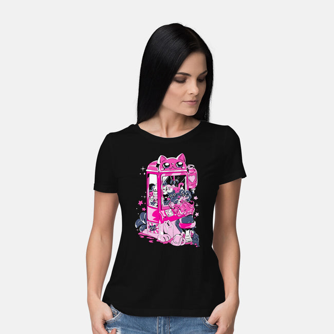 Cat Game-Womens-Basic-Tee-yumie