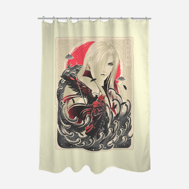 Great Wave Sephiroth-None-Polyester-Shower Curtain-hypertwenty