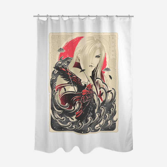 Great Wave Sephiroth-None-Polyester-Shower Curtain-hypertwenty