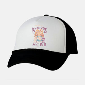 All Anxious Here-Unisex-Trucker-Hat-eduely