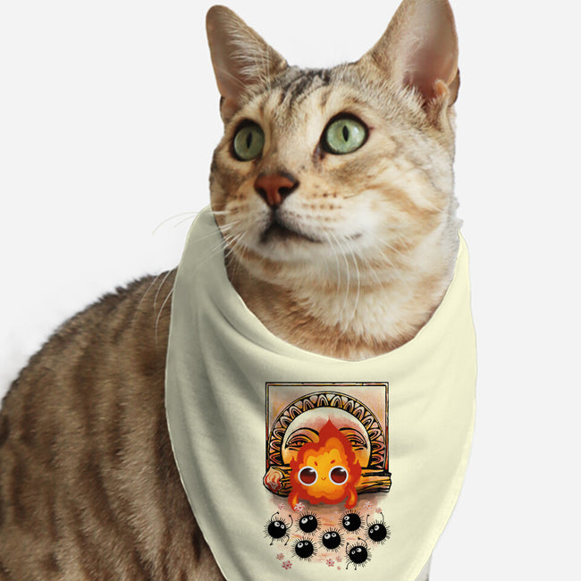 Angry Little Demon-Cat-Bandana-Pet Collar-ricolaa