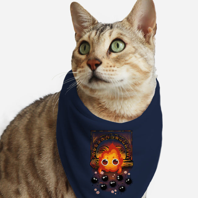 Angry Little Demon-Cat-Bandana-Pet Collar-ricolaa