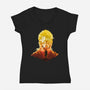 The Monkey King-Womens-V-Neck-Tee-hypertwenty