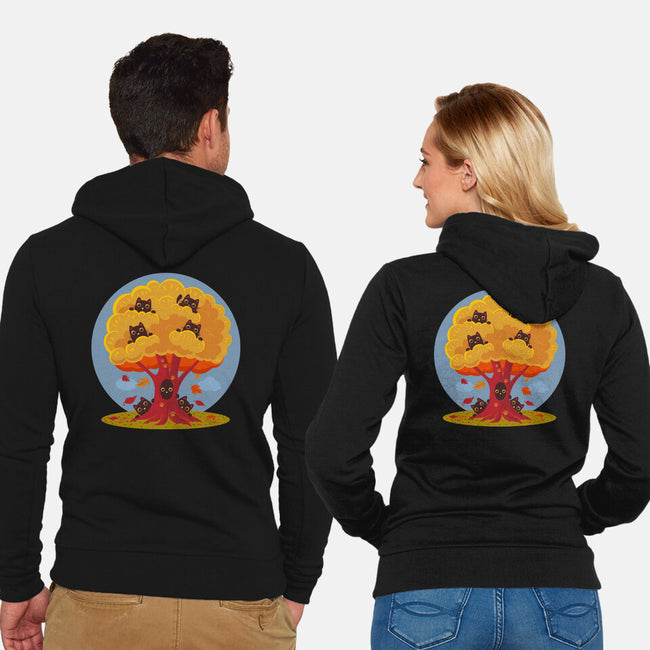 Kitty Tree-Unisex-Zip-Up-Sweatshirt-erion_designs