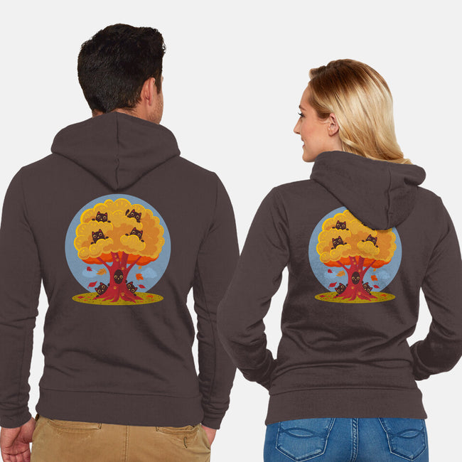 Kitty Tree-Unisex-Zip-Up-Sweatshirt-erion_designs