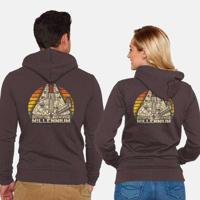 Retro Kessel Runner-Unisex-Zip-Up-Sweatshirt-NMdesign