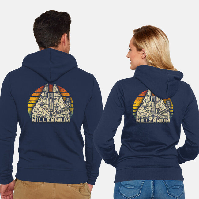 Retro Kessel Runner-Unisex-Zip-Up-Sweatshirt-NMdesign