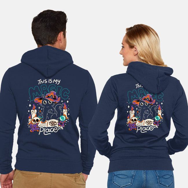 Magic Place-Unisex-Zip-Up-Sweatshirt-yumie