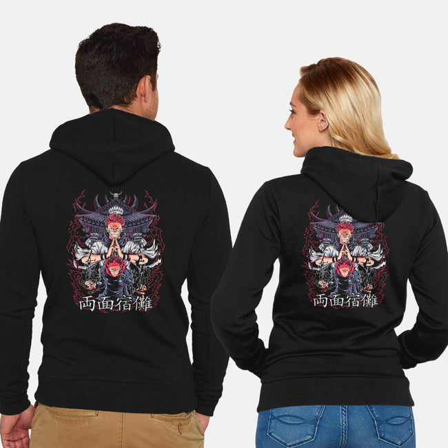 Sorcerer King Of Curses-Unisex-Zip-Up-Sweatshirt-Diego Oliver