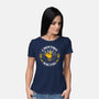 Chocobo Racing-Womens-Basic-Tee-rocketman_art