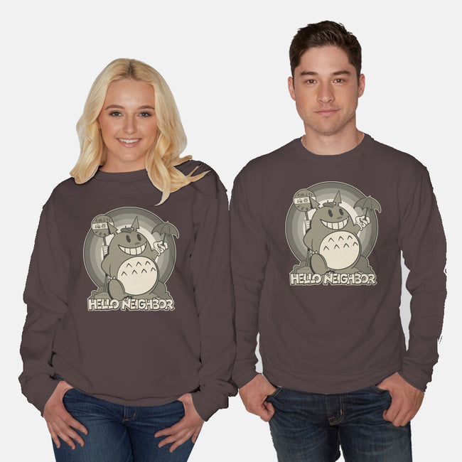 Hello My Neighbor-Unisex-Crew Neck-Sweatshirt-sebasebi