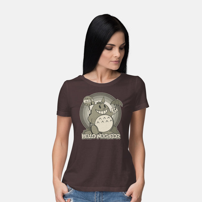 Hello My Neighbor-Womens-Basic-Tee-sebasebi