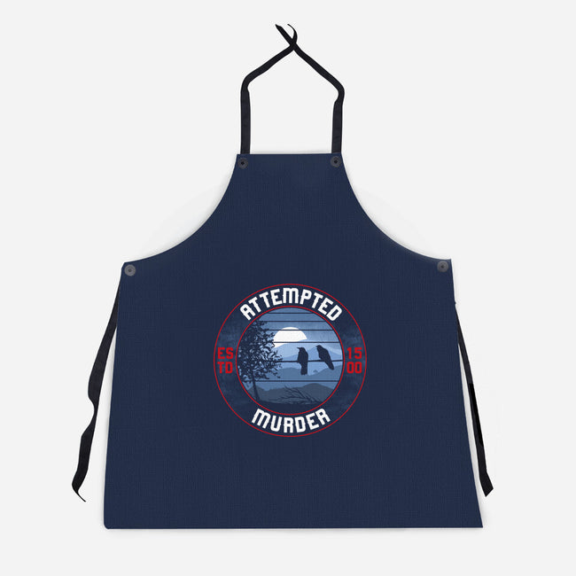 Attempted Murder Crows-Unisex-Kitchen-Apron-rocketman_art