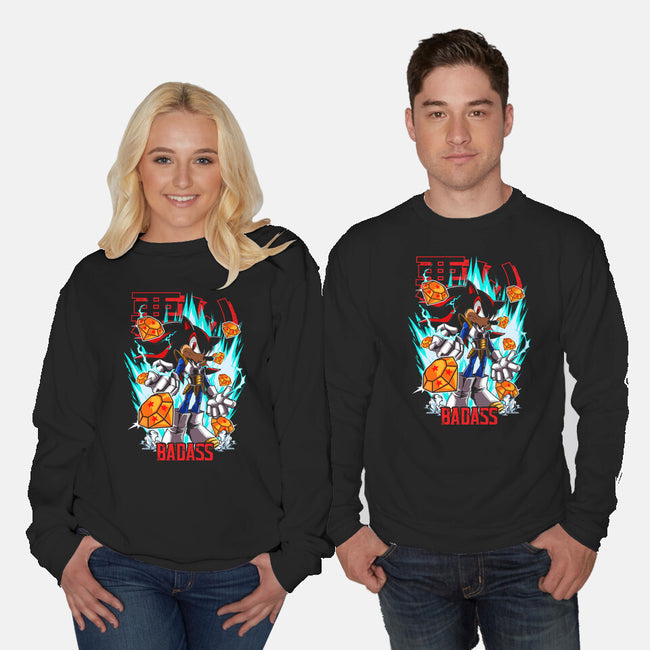 Hedgehog Badass-Unisex-Crew Neck-Sweatshirt-Diego Oliver