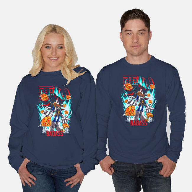 Hedgehog Badass-Unisex-Crew Neck-Sweatshirt-Diego Oliver